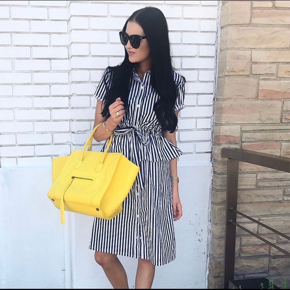 Kingdom & State Striped Peplum Dress
